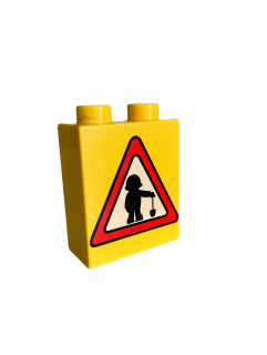 Lego® Duplo® kostka s potiskem práce na silnici